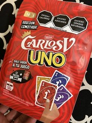 2 PACK Mattel Uno Carlos V Nestle Card Game Special Edition w/12 Chocolate Bars