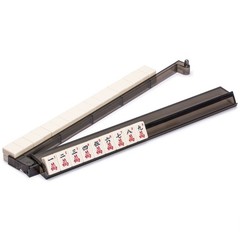 Modern Mahjong Racks with Built-in Pushers – Black – Set of 4
