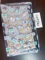 Black pearl light American Mahjong Set, 160 Paris Mah Jong Tiles + storage bag