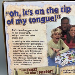 Patch Bible Blurt – The Bible Game of Word Racing 100% Complete 2001 Ages 8+