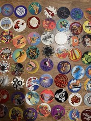 Vintage 1990s POG Lot 200+ Milk Caps Poison Marvel Ghostbusters Foil