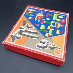Vintage TOFA Colorful Wooden Block Game No. 10902 Czechoslovakia Incomplete