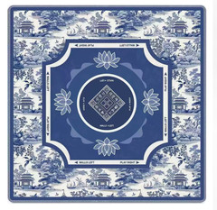 Mahjong Mat, 31.5×31.5 Inches Mahjong mat for Table porcelainpattern