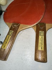Ping Pong Set Vintage 4 Paddles Balls Rule Book Net Table Tennis
