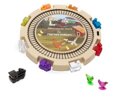 2 in 1 Dominoes Center Hub Starter Piece Chicken Domino & Mexican Train w/ Sound