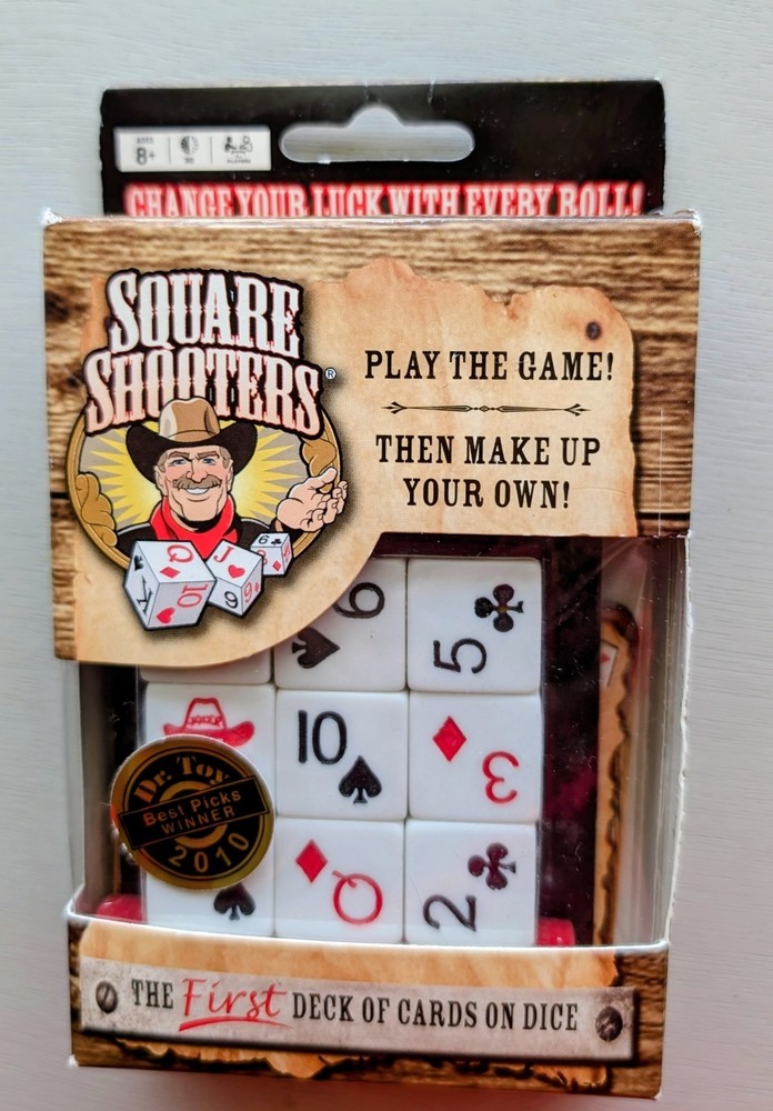 Square Shooters Dice Game The First Deck of Cards on Dice Brand New