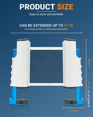 Retractable Ping Pong Net, Upgrade Table Tennis Net Stands Upright Without Sa…