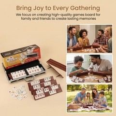 Smilejoy Rummy Cube Game Four Players Edition, Deluxe Standard, Multicolored