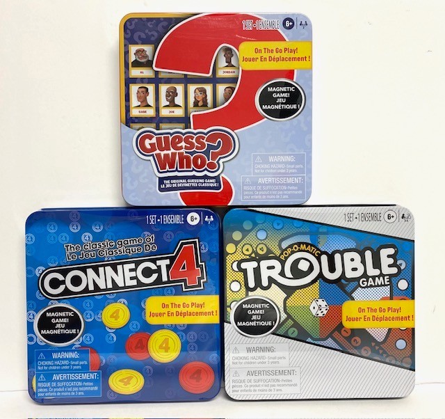 Bundle of 3 Games Guess Who, Trouble & Connect 4 – Magnetic Play On The Go Games