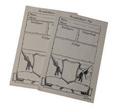 Hero Quest 4271 D Character Sheet Pad German Deutsch Edition RPG Notepad