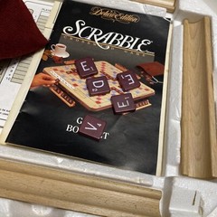Vtg Scrabble Deluxe Edition Game Turntable Rotating Board 1989 100% Complete