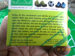 Tabletop Game Finger Soccer, Complete, unused, with Soccer Anecdote Booklet