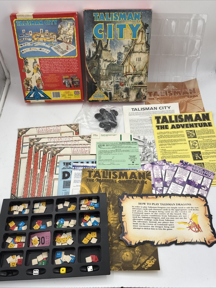 Talisman 2nd Edition Game CITY EXPANSION SET 1989