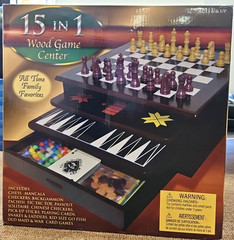 Cardinal 15-in-1 Wood Game Center All Time Family Favorites Ages 6+