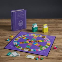 Stylish Trivial Pursuit Fabric-Wrapped Book Box – Trivia Board Game for Ages 8+
