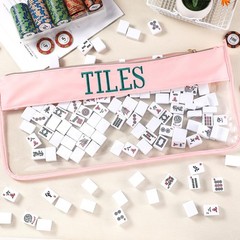 1 PCS Mahjong Bag – Empty Mahjong Tiles Bag Only with Zippered & Letters, Cas…