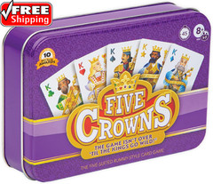 Five Crowns Collectible Tin – Card Game for Kids and Adults, Family Game Night,