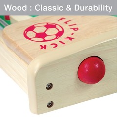 Flipkick: Wooden Tabletop Football/Soccer Pinball Games, Indoor Portable Sport
