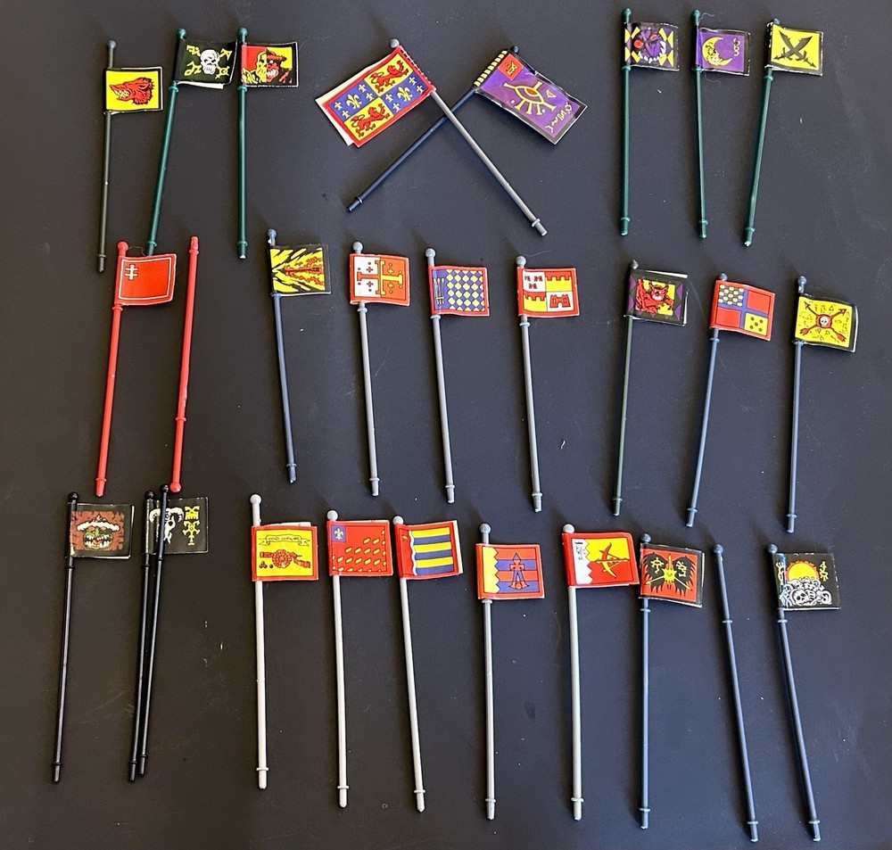 Milton Bradley Battle Masters Board Game Banners Flags Replacement Lot Of 23
