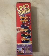 Mattel UNO Stacko Stacking Game w/ UNO Cube Dice, 2+ Players, Ages 8+