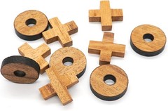 Stylish Wood Tic Tac Toe with X-O Pieces – Perfect Unisex Gift for Adults