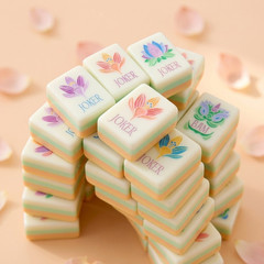 160Pcs 4-Layer Acrylic Yellow American Mahjong Full Set