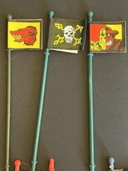 Milton Bradley Battle Masters Board Game Banners Flags Replacement Lot Of 23