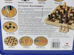 Cardinal Family 10 Game Center Solid Wood Boards Ten Classic Games