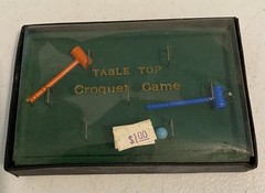 Vintage Table Top Games Bowling, Shuffle Board, Croquet & Horseshoes 4 Games