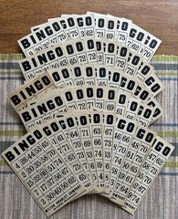 46 Vintage Milton Bradley Co Cardboard Bingo Cards for Replacements & Crafts