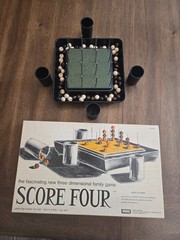 Score Four 1967 Lakeside Vintage 3D Family Board Game 100% Complete Wooden Beads