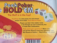 Peek Poker Hold’Em Blue Orange Games Dice Game 2010