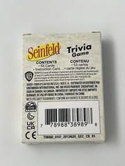 Seinfeld Show Trivia Game with 53 Cards TV Spin Masters Warner Bros 2 Players