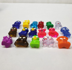 Gogos Crazy Bones Aliens Lot of 17 Vintage Glow In The Dark Glowing Eyes Go Go