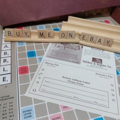 Selchow & Righter 1976 Vintage Scrabble Crossword Game Complete in Box