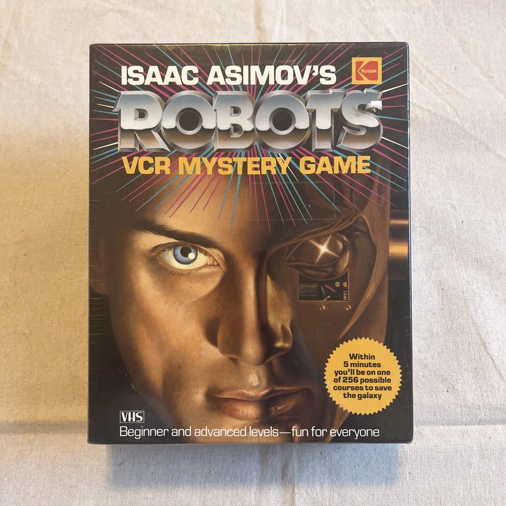 Isaac Asimov Robots VHS Board Game 1988 Complete Sealed Sci-Fi Mystery Game