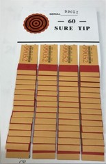 One Dozen # 60 Sure Tip Boards (1-60) Pull Tabs/Jar Tickets Free Shipping USA