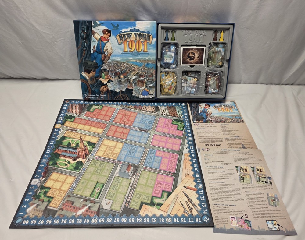 New York 1901 Board Game by Coby Blue Orange Clean & Complete