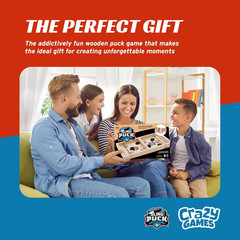 Fast Sling Puck Wooden Game for Kids & Adults Family Fun 2 Player New