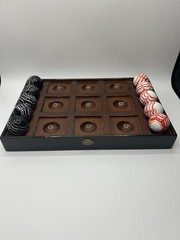 Authentic Models Solid Wood Tic Tac Toe Board, 13 inches long to 9 inches wide