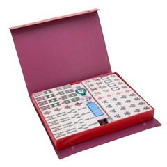 Traditional Chinese Mahjong Game Set 144 + 2 Spares Blue Color Tiles