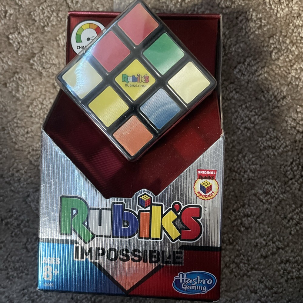 Hasbro Gaming Rubik’s Cube Impossible Highly Challenging Irridesent Tiles NEW