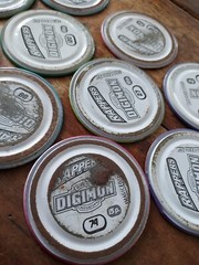 Digimon Rappers Lot Of 31 Digital Monsters Metal Pogs Tazos 2 Inch Mgic Box 2001