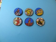 Pogs * 1995 Power Rangers * Series 2 Slammers * Plastic * Set of 6 * Complete