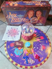 Vintage 1992 MB Ask Zandar Fortune Telling Board Game Working 100% Complete