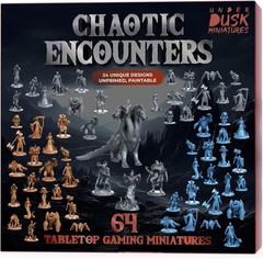 Underdusk: Chaotic Encounters – 64 Unpainted Tabletop DND Bulk Miniatures…