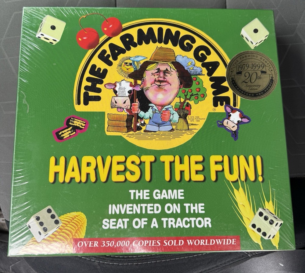 The Farming Game Harvest the Fun Board Game New Sealed 1996