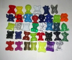 Gogo Crazy Bones Various Series Lot | Roughly 75 Bones | Vintage 1996+ | Rare