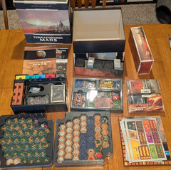 TERRAFORMING MARS 3D BIG BOX WITH GAME and METAL CUBES AND CITY BUBBLE DOMES!