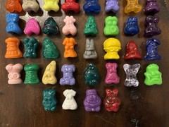 Complete ORIGINAL Set of 1996 Gogos Crazy Bones with Eggy Speedy & Jaws